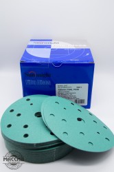 Круг шлифовальный. SUNMAIGHT 150ММ Р320  15ОТВ. Зеленый.