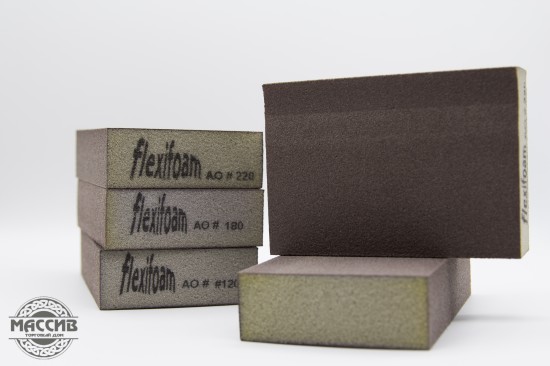 Губка шлифовальная 4х сторон. Зерно 120/180/220 (98*69*26)