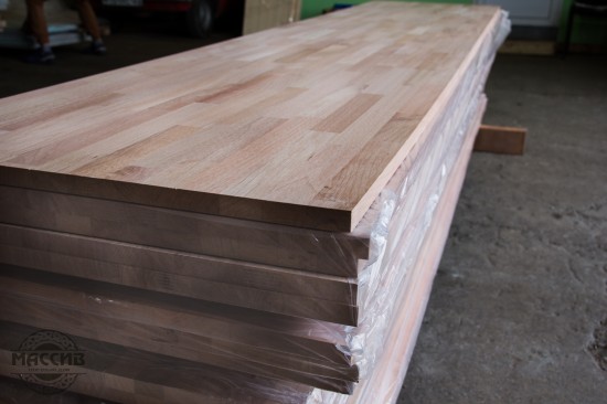 Мебельный щит Бук 40*610*3000 сращенный