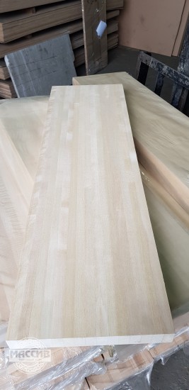 Щит мебельный из Березы цельноламельный 40*600*1200 АА