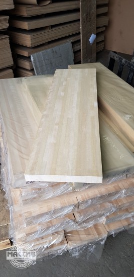 Щит мебельный из Березы цельноламельный 20*600*1400 АА